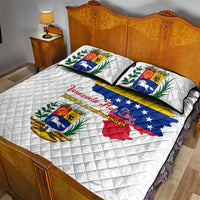 Venezuela Flag Day 220th Anniversary Quilt Bed Set Patriotic Map Coat Of Arms Subtle