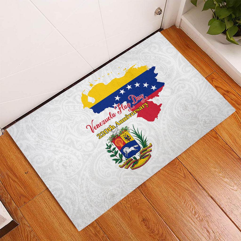 Venezuela Flag Day 220th Anniversary Rubber Doormat Patriotic Map Coat Of Arms Subtle