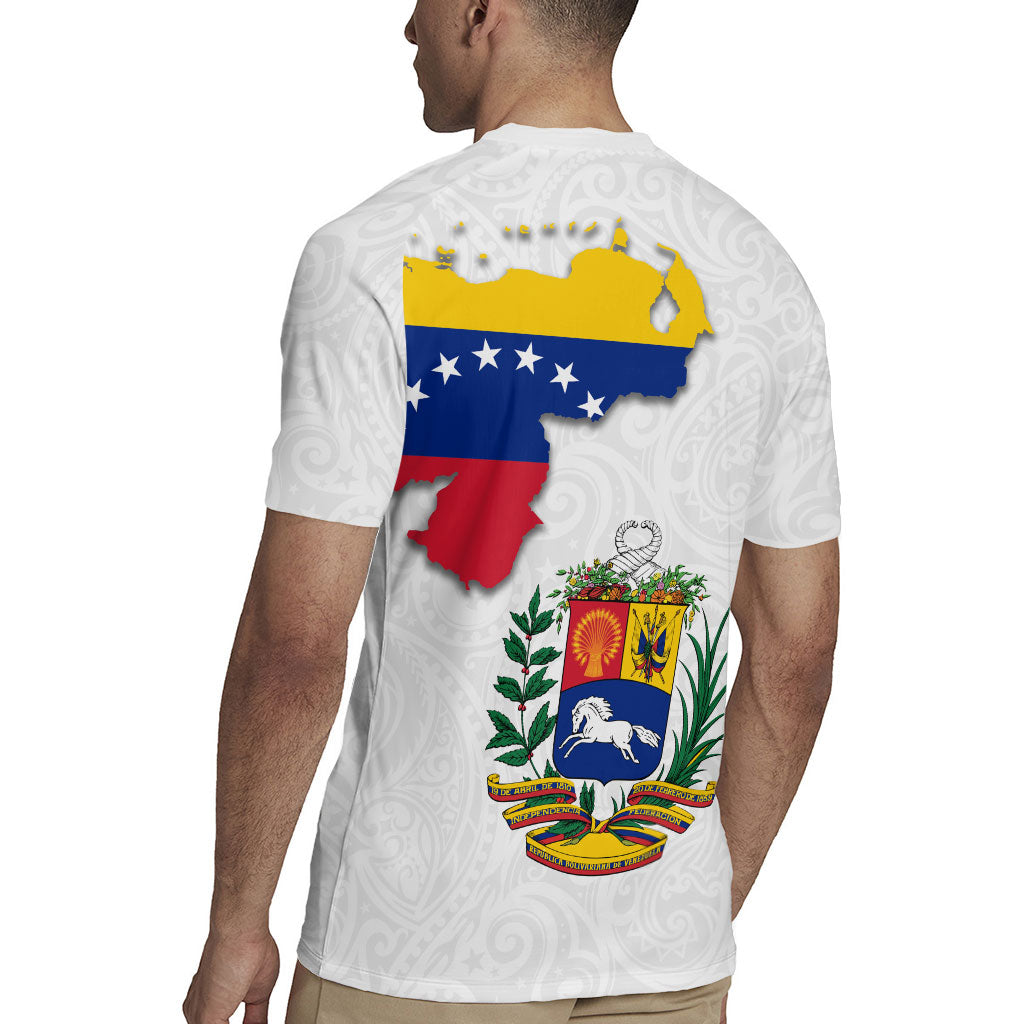 Venezuela Flag Day 220th Anniversary Rugby Jersey Patriotic Map Coat Of Arms Subtle