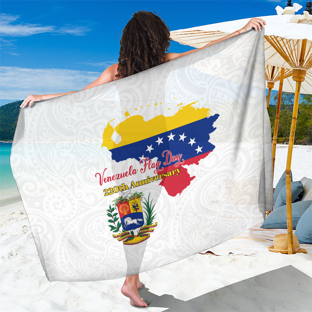 Venezuela Flag Day 220th Anniversary Sarong Patriotic Map Coat Of Arms Subtle