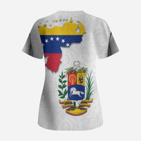 Venezuela Flag Day 220th Anniversary Scrub Top Patriotic Map Coat Of Arms Subtle