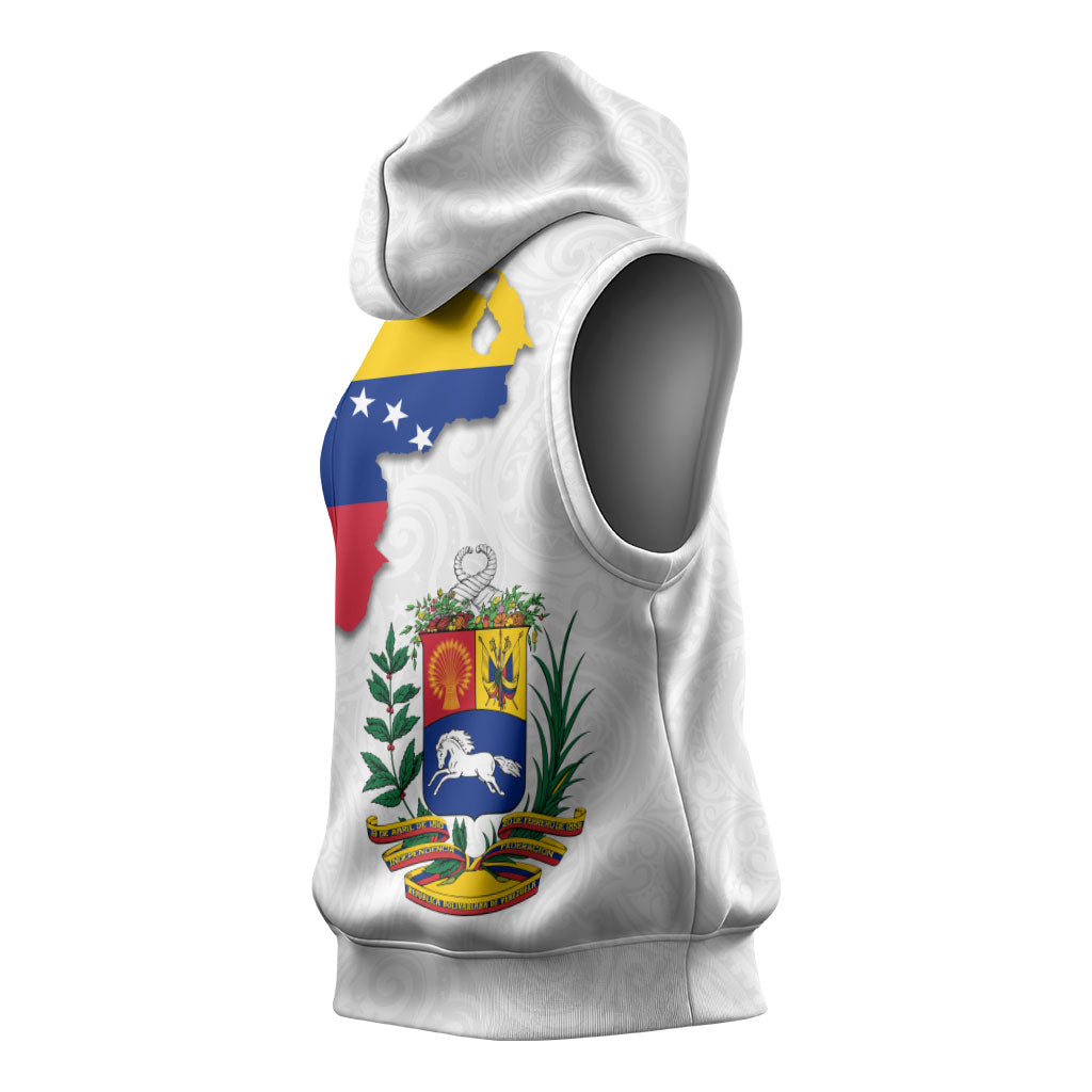 Venezuela Flag Day 220th Anniversary Sleeveless Hoodie Patriotic Map Coat Of Arms Subtle