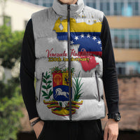 Venezuela Flag Day 220th Anniversary Sleeveless Puffer Jacket Patriotic Map Coat Of Arms Subtle