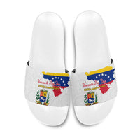 Venezuela Flag Day 220th Anniversary Slide Sandals Patriotic Map Coat Of Arms Subtle