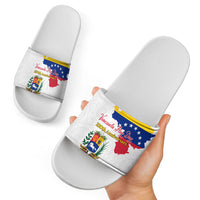 Venezuela Flag Day 220th Anniversary Slide Sandals Patriotic Map Coat Of Arms Subtle