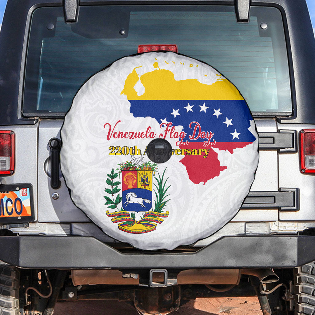 Venezuela Flag Day 220th Anniversary Spare Tire Cover Patriotic Map Coat Of Arms Subtle