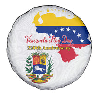 Venezuela Flag Day 220th Anniversary Spare Tire Cover Patriotic Map Coat Of Arms Subtle