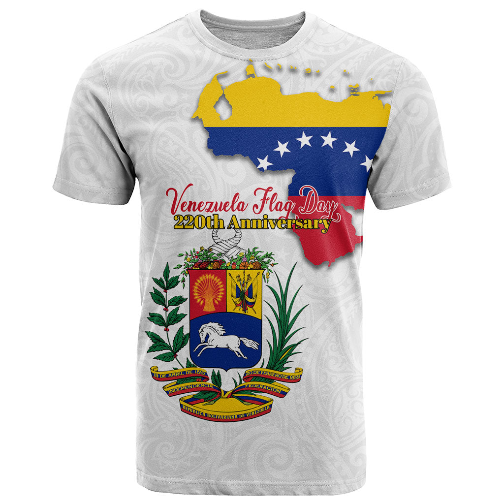 Venezuela Flag Day 220th Anniversary T Shirt Patriotic Map Coat Of Arms Subtle