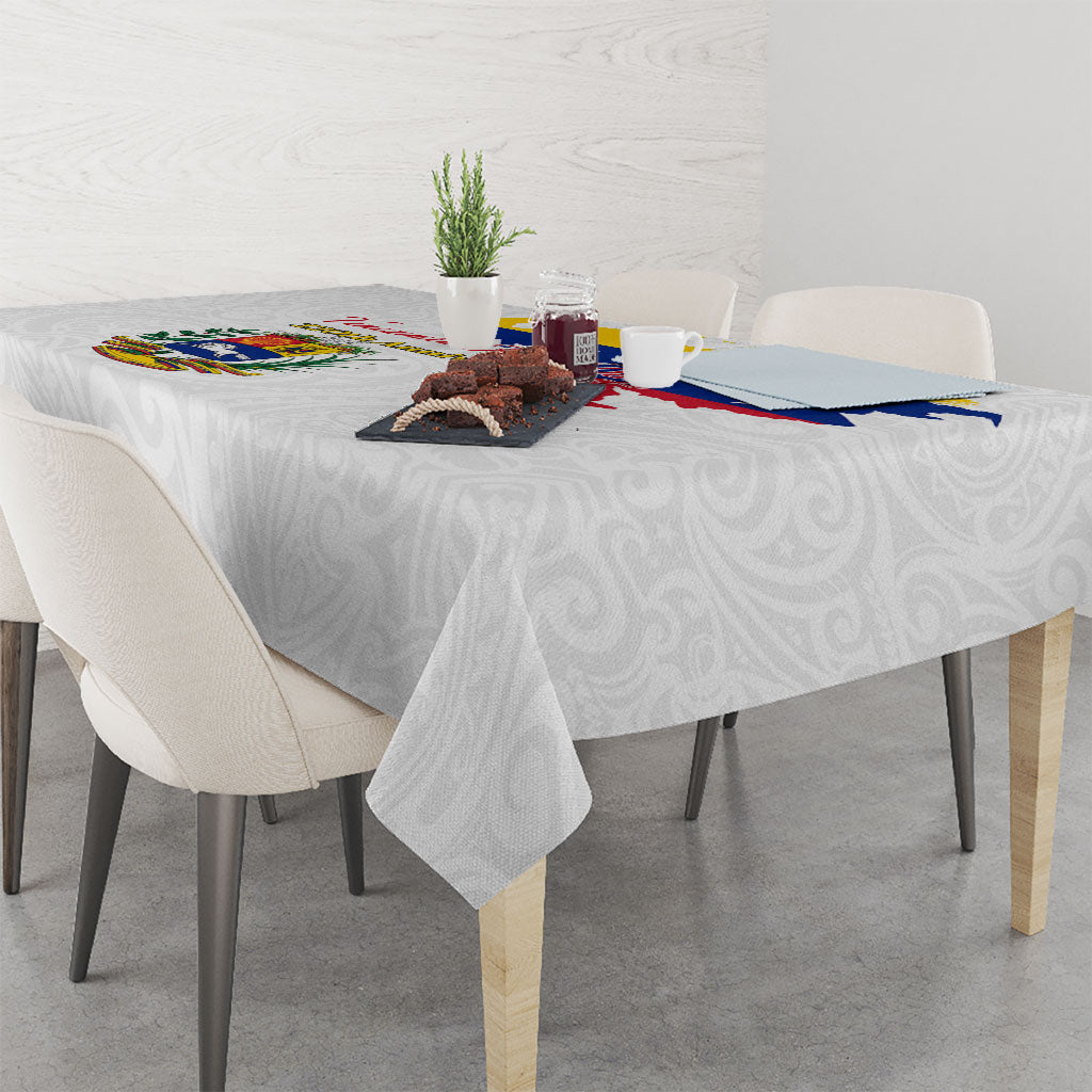 Venezuela Flag Day 220th Anniversary Tablecloth Patriotic Map Coat Of Arms Subtle
