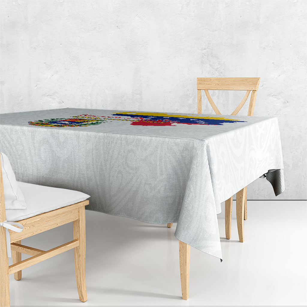 Venezuela Flag Day 220th Anniversary Tablecloth Patriotic Map Coat Of Arms Subtle