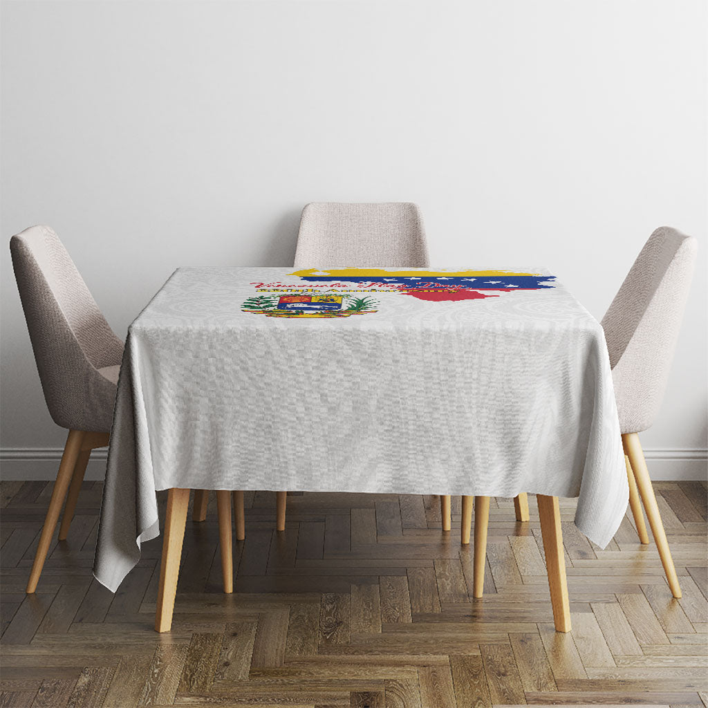 Venezuela Flag Day 220th Anniversary Tablecloth Patriotic Map Coat Of Arms Subtle