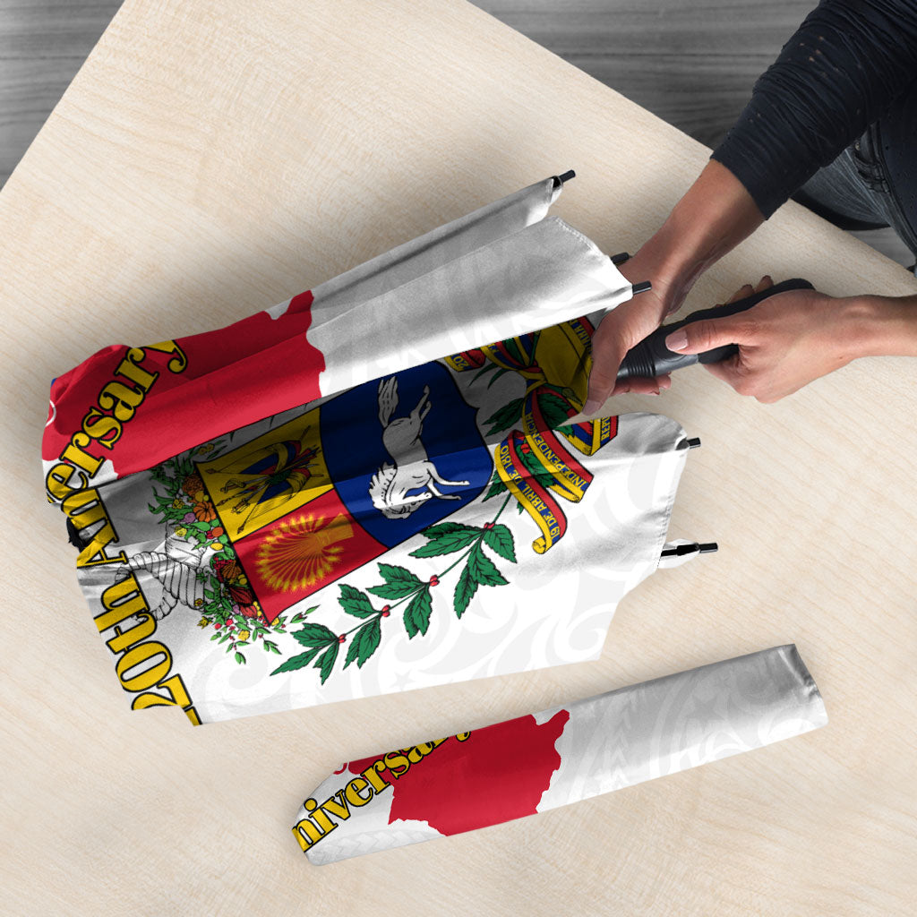 Venezuela Flag Day 220th Anniversary Umbrella Patriotic Map Coat Of Arms Subtle