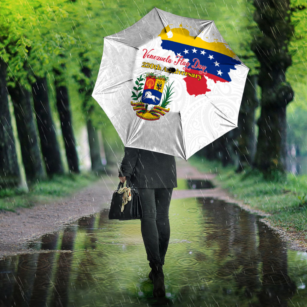 Venezuela Flag Day 220th Anniversary Umbrella Patriotic Map Coat Of Arms Subtle