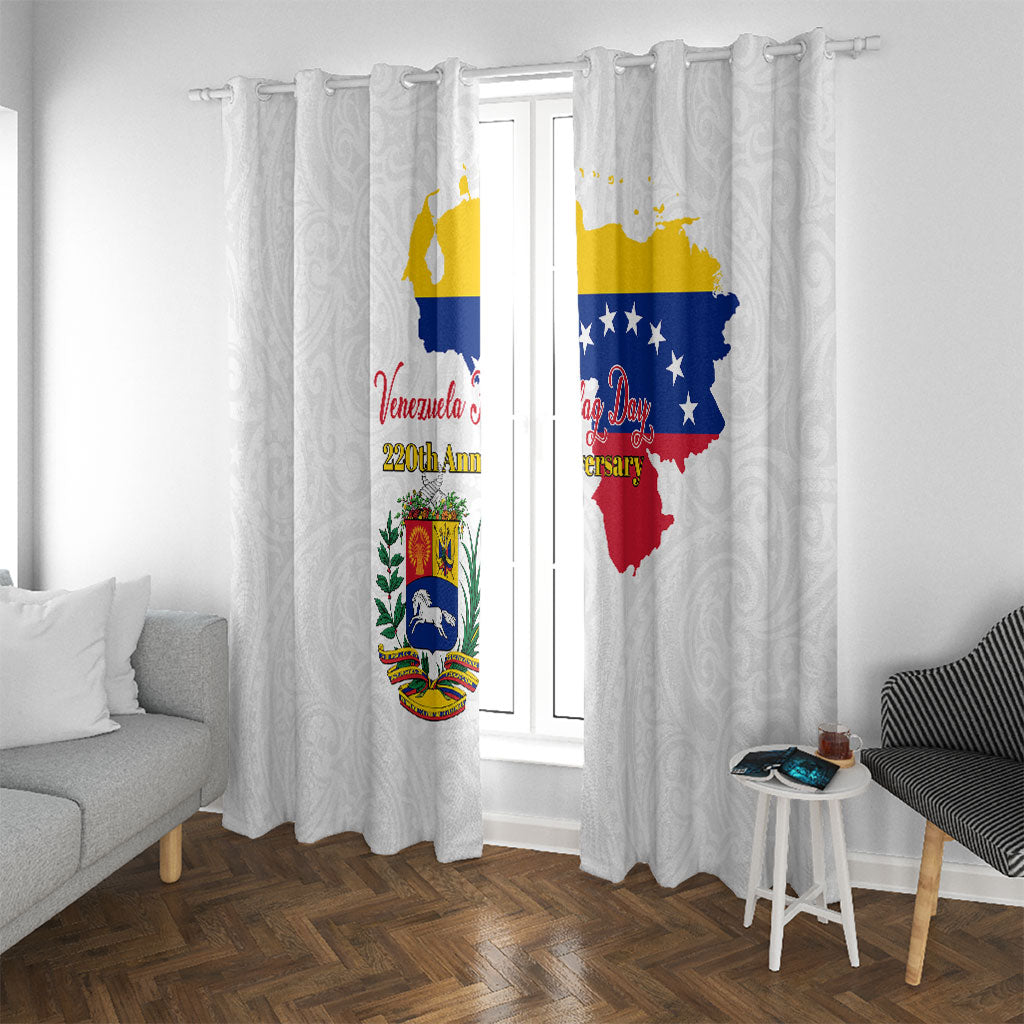 Venezuela Flag Day 220th Anniversary Window Curtain Patriotic Map Coat Of Arms Subtle