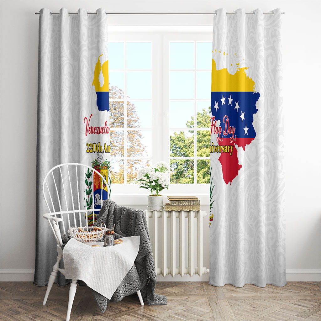 Venezuela Flag Day 220th Anniversary Window Curtain Patriotic Map Coat Of Arms Subtle