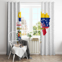 Venezuela Flag Day 220th Anniversary Window Curtain Patriotic Map Coat Of Arms Subtle