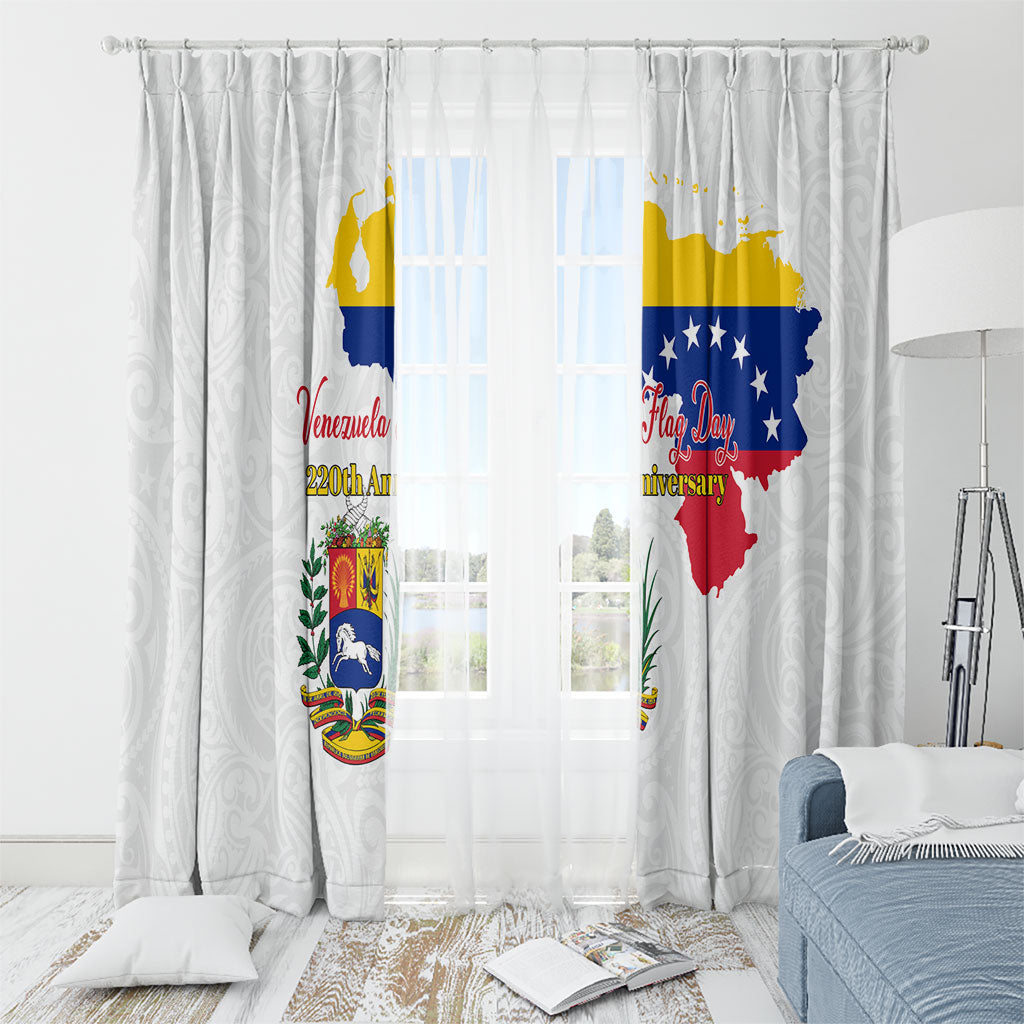 Venezuela Flag Day 220th Anniversary Window Curtain Patriotic Map Coat Of Arms Subtle