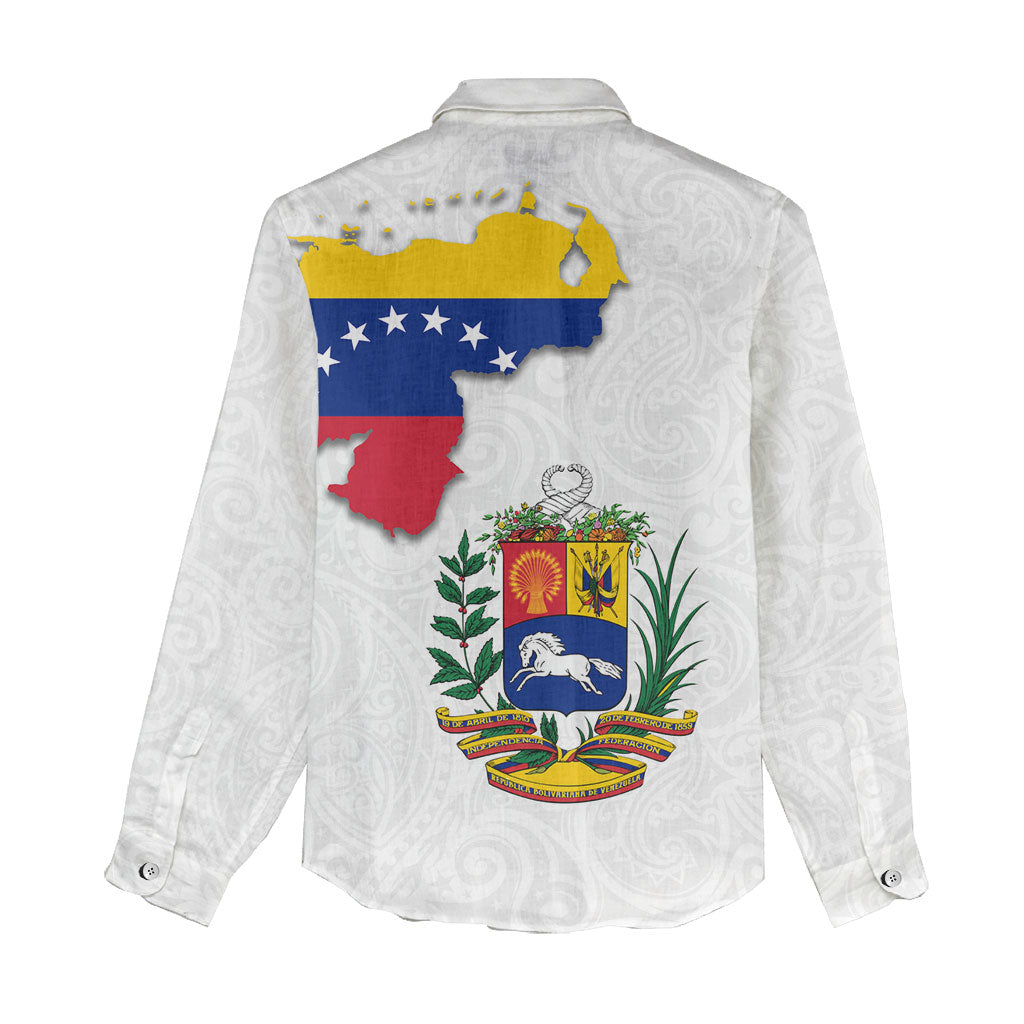 Venezuela Flag Day 220th Anniversary Women Casual Shirt Patriotic Map Coat Of Arms Subtle