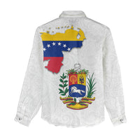 Venezuela Flag Day 220th Anniversary Women Casual Shirt Patriotic Map Coat Of Arms Subtle
