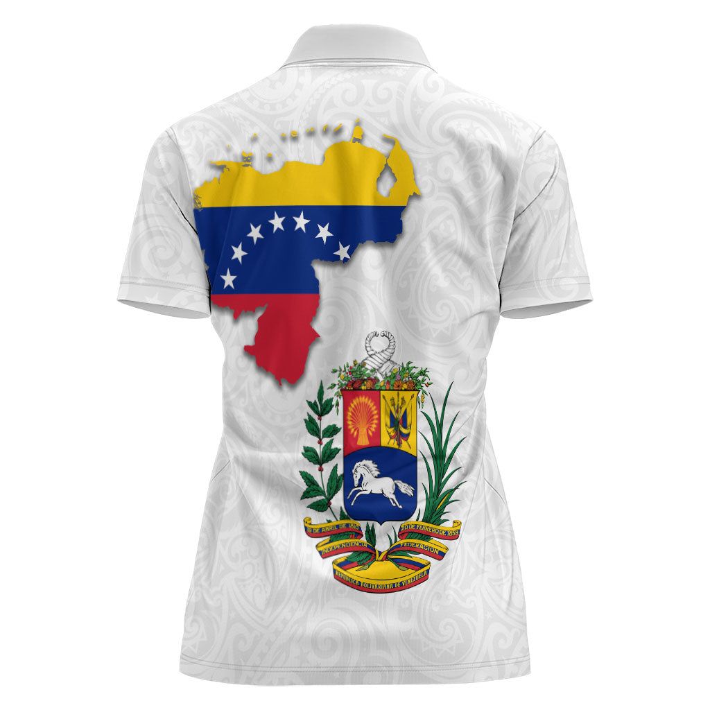 Venezuela Flag Day 220th Anniversary Women Polo Shirt Patriotic Map Coat Of Arms Subtle