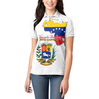 Venezuela Flag Day 220th Anniversary Women Polo Shirt Patriotic Map Coat Of Arms Subtle