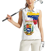 Venezuela Flag Day 220th Anniversary Women Sleeveless Polo Shirt Patriotic Map Coat Of Arms Subtle