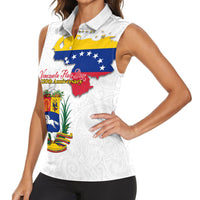 Venezuela Flag Day 220th Anniversary Women Sleeveless Polo Shirt Patriotic Map Coat Of Arms Subtle