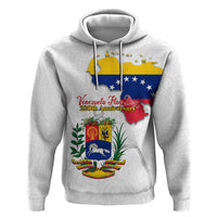 Venezuela Flag Day 220th Anniversary Zip Hoodie Patriotic Map Coat Of Arms Subtle