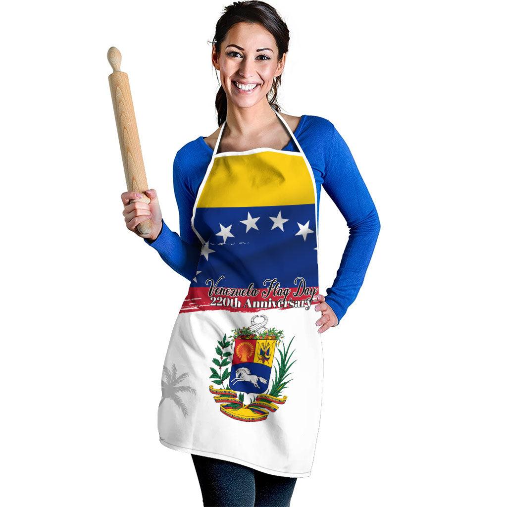 Venezuela Flag Day Apron 220th Anniversary Coat Of Arms Palm Tree Silhouette