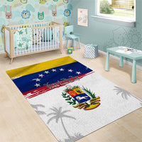 Venezuela Flag Day Area Rug 220th Anniversary Coat Of Arms Palm Tree Silhouette