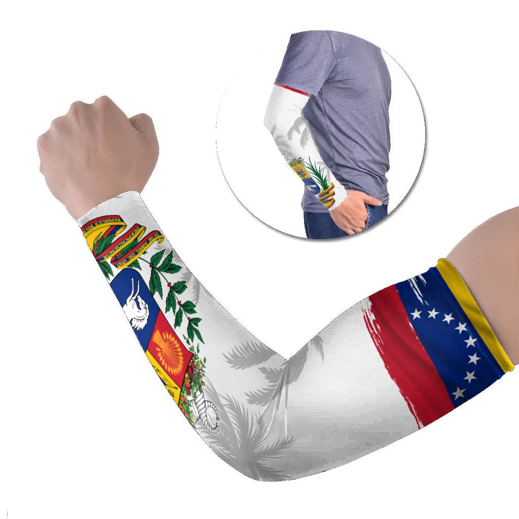 Venezuela Flag Day Arm Sleeves 220th Anniversary Coat Of Arms Palm Tree Silhouette