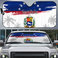 Venezuela Flag Day Auto Sun Shade 220th Anniversary Coat Of Arms Palm Tree Silhouette