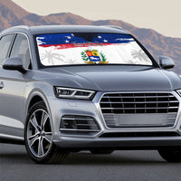 Venezuela Flag Day Auto Sun Shade 220th Anniversary Coat Of Arms Palm Tree Silhouette