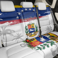 Venezuela Flag Day Back Car Seat Cover 220th Anniversary Coat Of Arms Palm Tree Silhouette