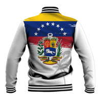 Venezuela Flag Day Baseball Jacket 220th Anniversary Coat Of Arms Palm Tree Silhouette