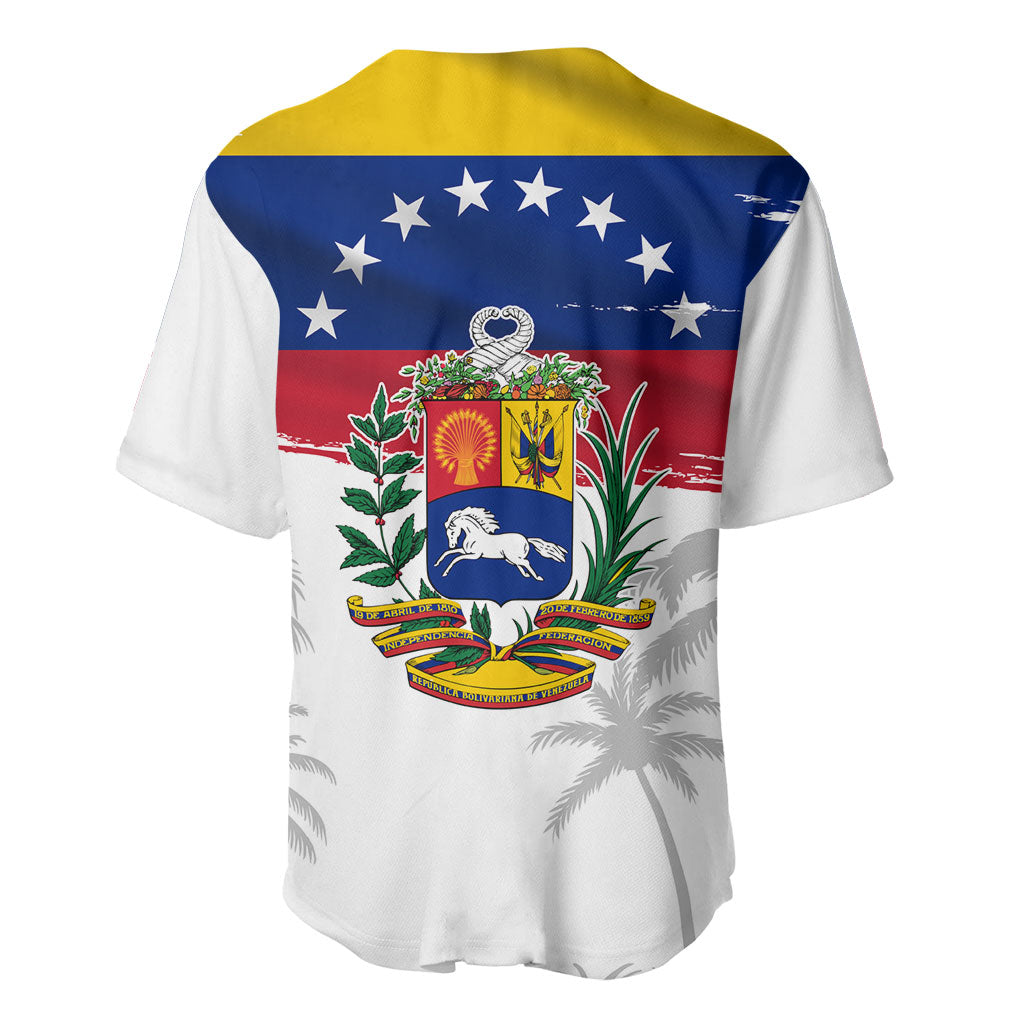 Venezuela Flag Day Baseball Jersey 220th Anniversary Coat Of Arms Palm Tree Silhouette