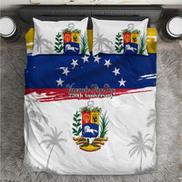 Venezuela Flag Day Bedding Set 220th Anniversary Coat Of Arms Palm Tree Silhouette