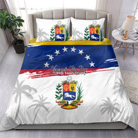 Venezuela Flag Day Bedding Set 220th Anniversary Coat Of Arms Palm Tree Silhouette