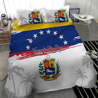 Venezuela Flag Day Bedding Set 220th Anniversary Coat Of Arms Palm Tree Silhouette