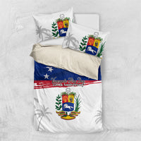 Venezuela Flag Day Bedding Set 220th Anniversary Coat Of Arms Palm Tree Silhouette