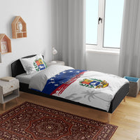 Venezuela Flag Day Bedding Set 220th Anniversary Coat Of Arms Palm Tree Silhouette
