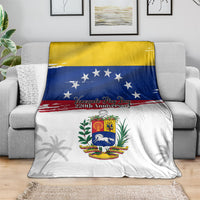Venezuela Flag Day Blanket 220th Anniversary Coat Of Arms Palm Tree Silhouette