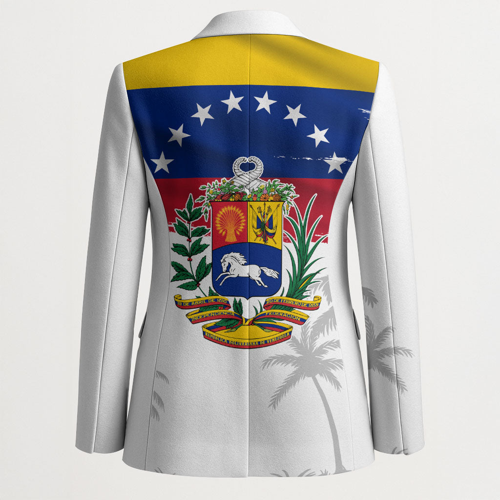 Venezuela Flag Day Blazer 220th Anniversary Coat Of Arms Palm Tree Silhouette