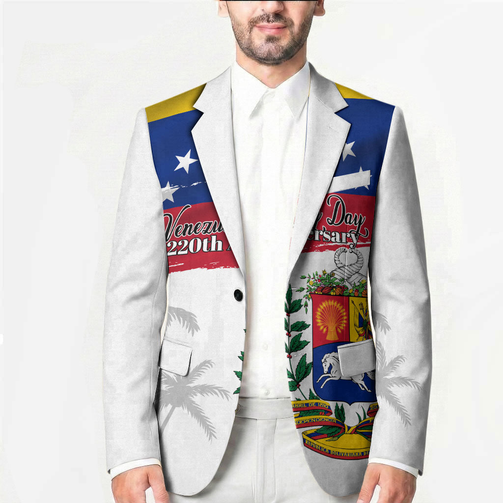 Venezuela Flag Day Blazer 220th Anniversary Coat Of Arms Palm Tree Silhouette