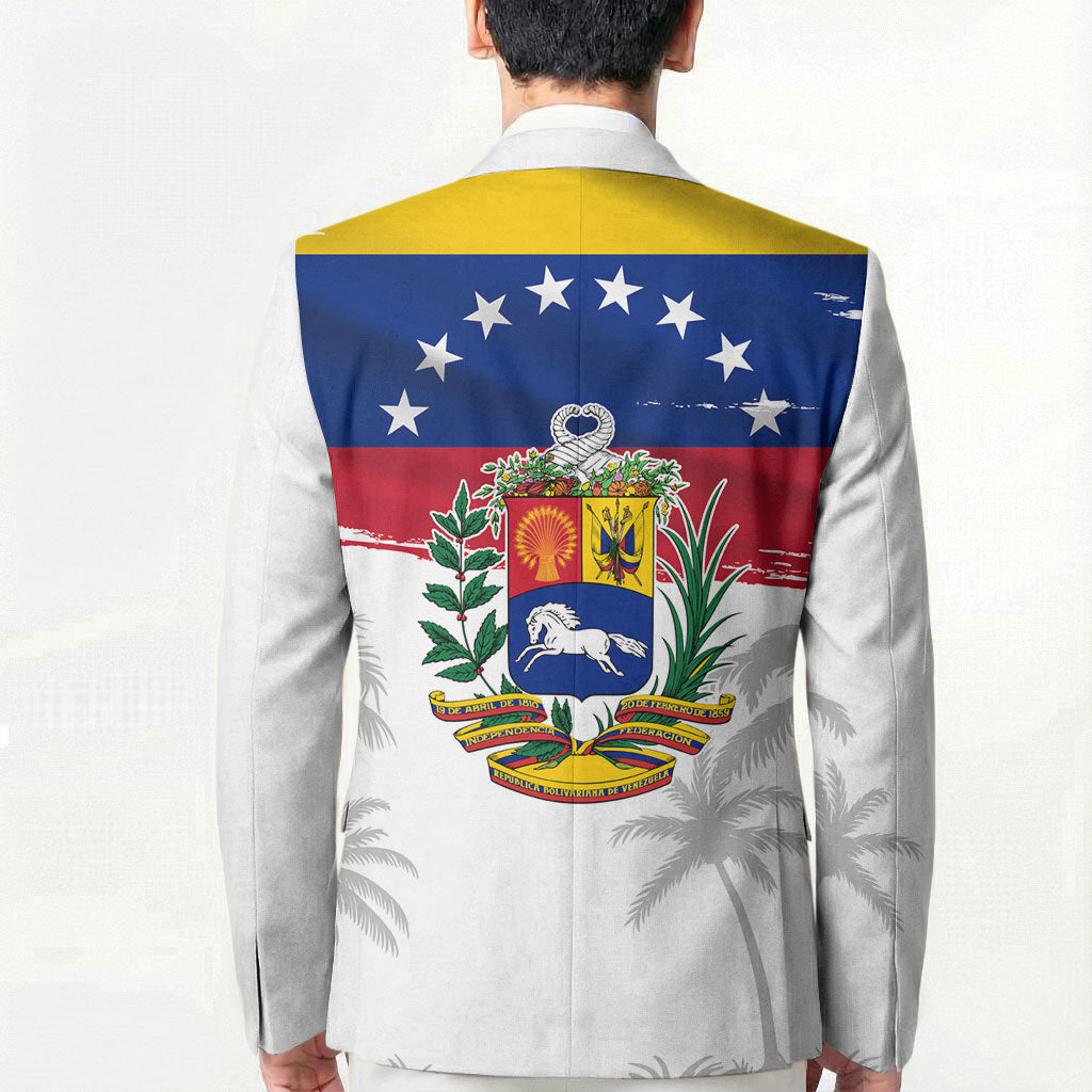 Venezuela Flag Day Blazer 220th Anniversary Coat Of Arms Palm Tree Silhouette
