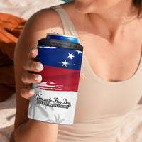 Venezuela Flag Day 4 in 1 Can Cooler Tumbler 220th Anniversary Coat Of Arms Palm Tree Silhouette