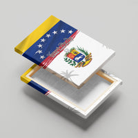 Venezuela Flag Day Canvas Wall Art 220th Anniversary Coat Of Arms Palm Tree Silhouette