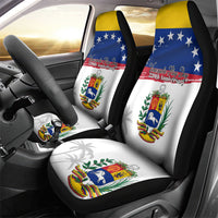 Venezuela Flag Day Car Seat Cover 220th Anniversary Coat Of Arms Palm Tree Silhouette