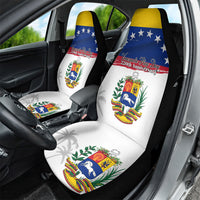 Venezuela Flag Day Car Seat Cover 220th Anniversary Coat Of Arms Palm Tree Silhouette