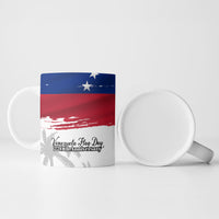 Venezuela Flag Day Ceramic Mug 220th Anniversary Coat Of Arms Palm Tree Silhouette
